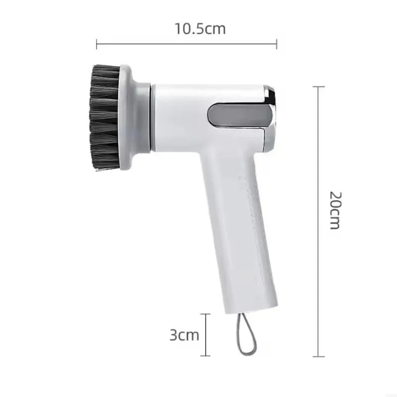 4-In-1 Electric Cleaning Brush IPX7 Waterproof Multi-Functional Wireless Handle Rechargeable Portable Brush for Bathroom Kitchen