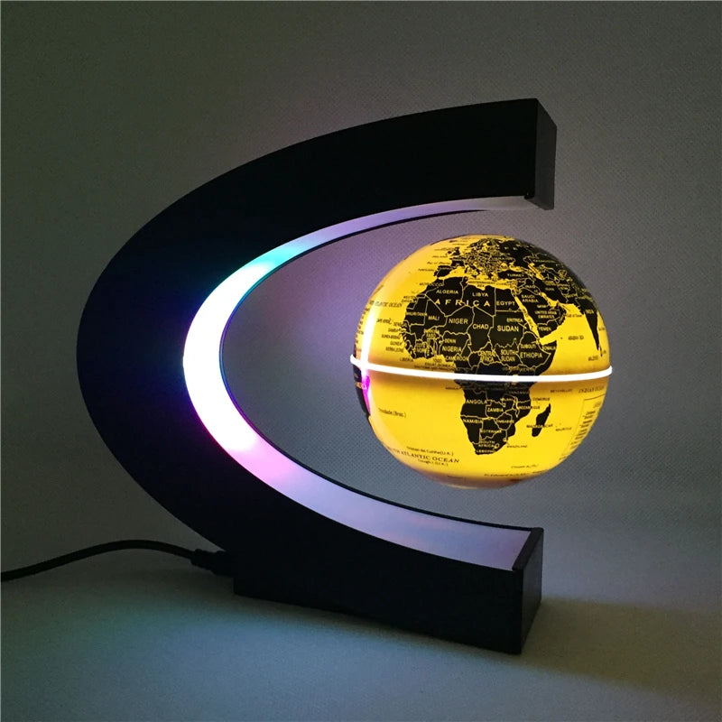 Levitating Lamp — Maqnitlə havada asılı qalan lampa, qlobus formalı LED gecə işığı, dekorativ və yenilikçi gecə lampası, Milad üçün dekorasiya