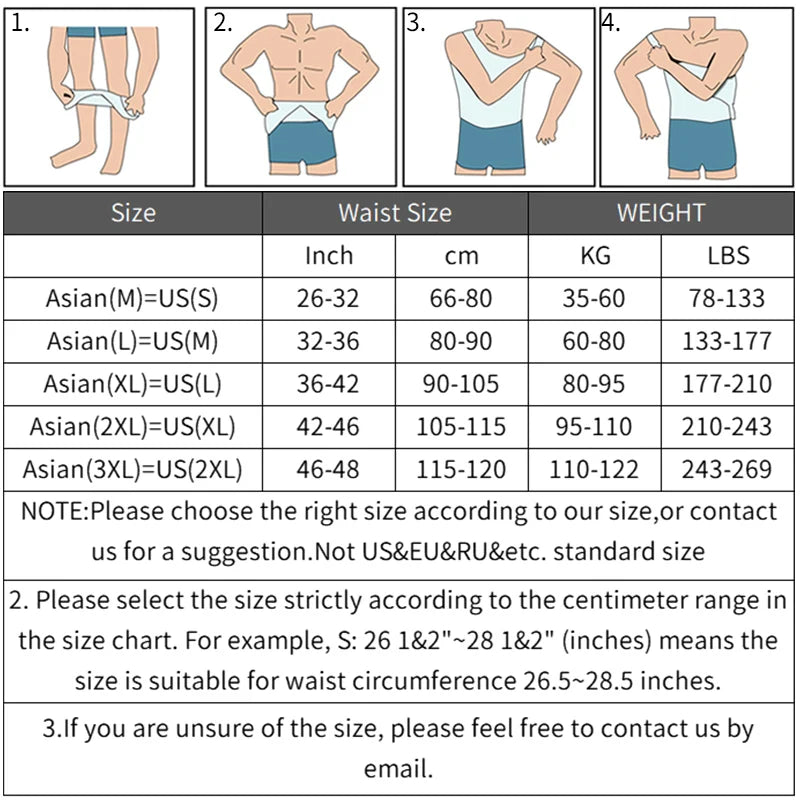 Kişilər üçün Arıqladıcı Bədən Formalaşdırıcı – Qarın Yığan Shapewear, Bədən Formalaşdırıcı Alt Paltarı, Bel Korseti, Duruş Düzəldici Jilet və Bel Məşq Kəməri.