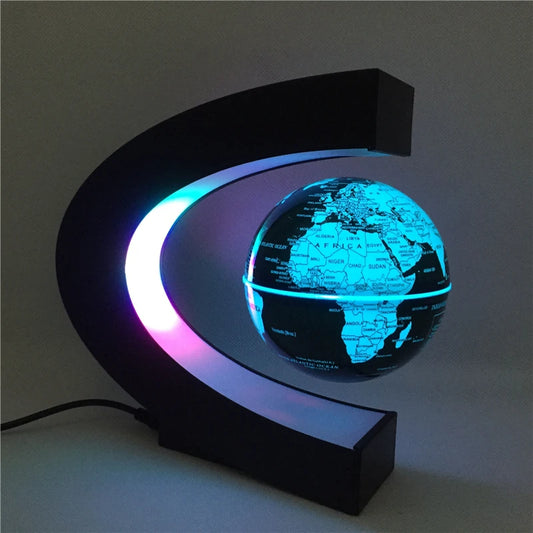 Levitating Lamp — Maqnitlə havada asılı qalan lampa, qlobus formalı LED gecə işığı, dekorativ və yenilikçi gecə lampası, Milad üçün dekorasiya