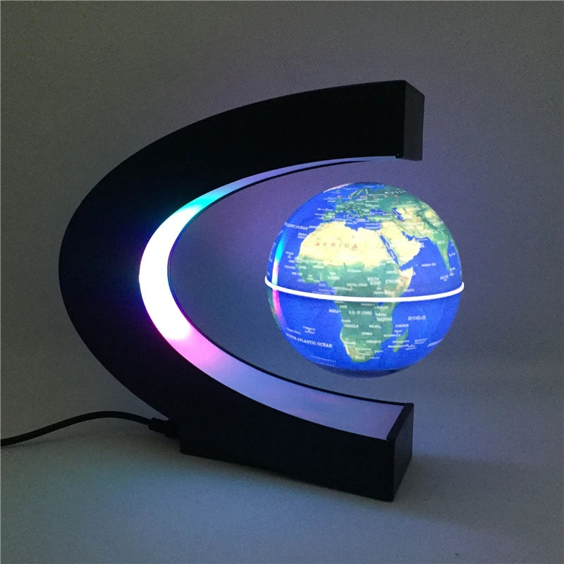 Levitating Lamp — Maqnitlə havada asılı qalan lampa, qlobus formalı LED gecə işığı, dekorativ və yenilikçi gecə lampası, Milad üçün dekorasiya