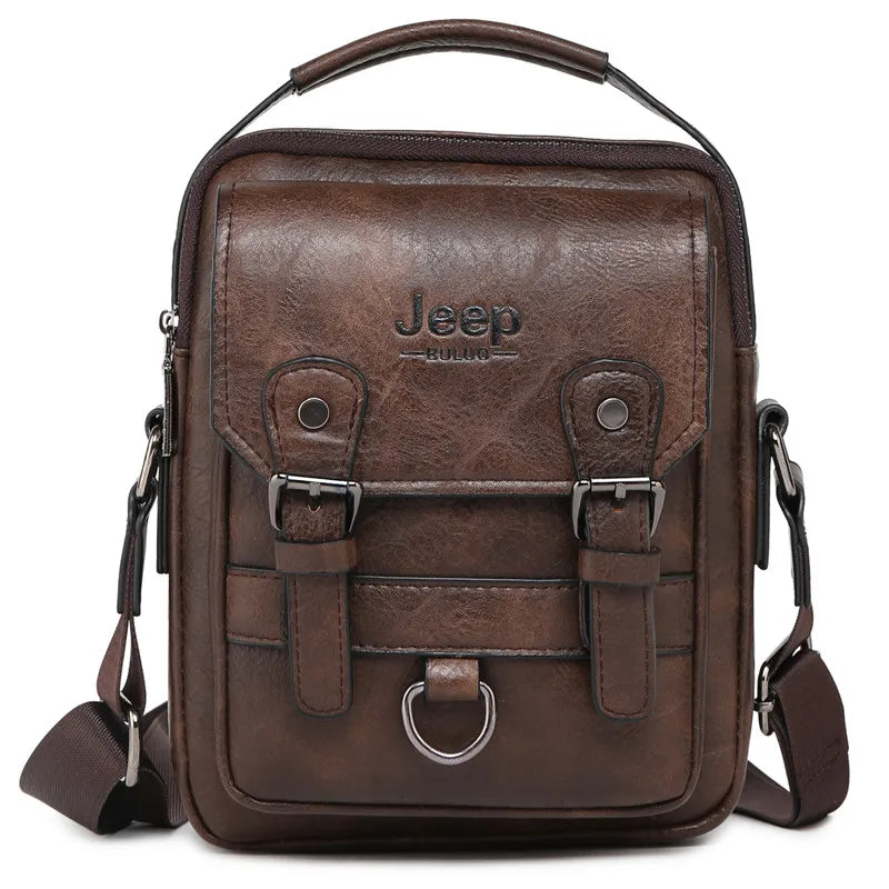 JEEP BULUO Çoxfunksiyalı Biznes Çantası – Kişilər üçün Yeni Model Çiyin Çantası, Böyük Tutumlu Dəri Messenger Çantası, Çarpaz Taxılan, Böyük Ölçülü.