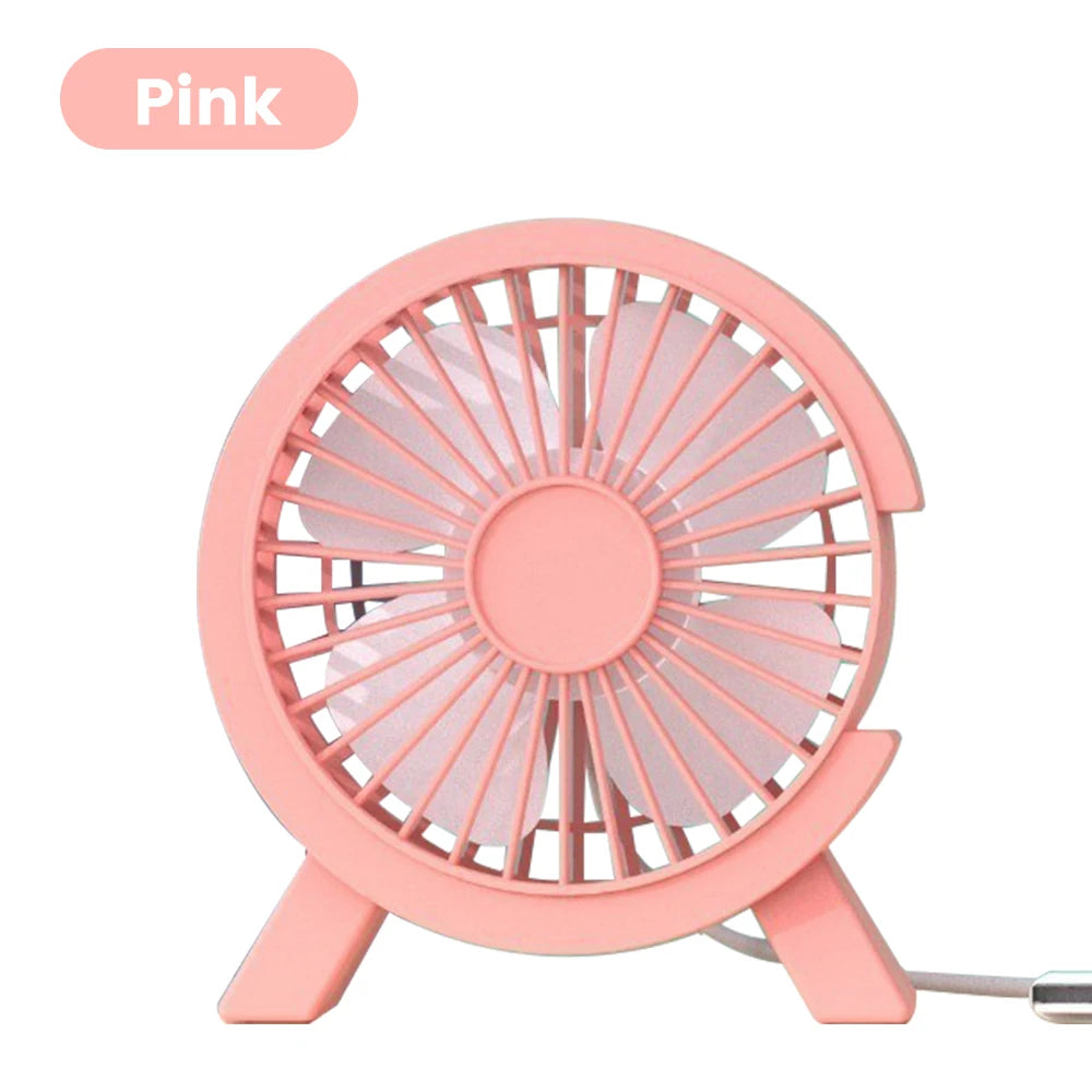 Mini USB ilə Doldurulan Stolüstü Ventilyator – Portativ USB Kiçik Fan, Tələbə Yataqxanası, Kompüter, Ev və Ofis Masası üçün Yay Aksesuarı.