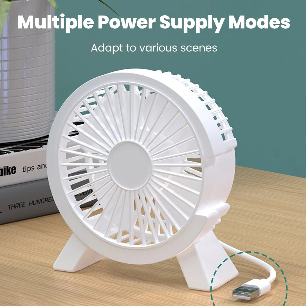 Mini USB ilə Doldurulan Stolüstü Ventilyator – Portativ USB Kiçik Fan, Tələbə Yataqxanası, Kompüter, Ev və Ofis Masası üçün Yay Aksesuarı.