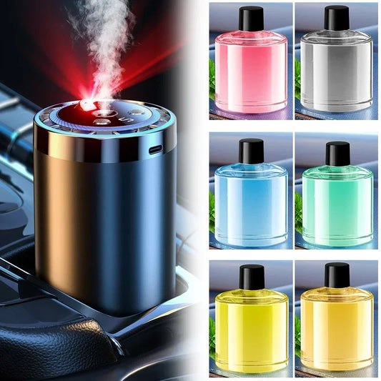 5 Rejimli Avtomobil Ətirləndiricisi – Avtomobil üçün Aroma Diffuzoru, Avtomatik Sprey, Qoxu Təmizləyici, Alüminium ərintidən hazırlanmış, Rəngli Atmosfer İşıqlı Ulduz Tavan Effekti.