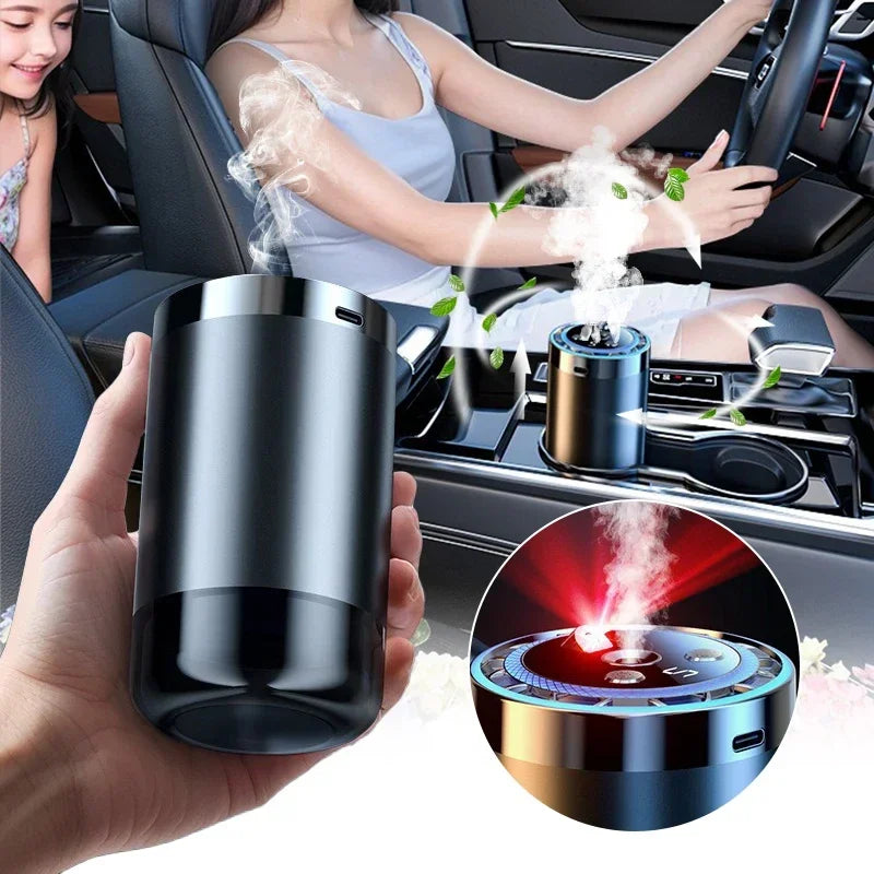 5 Rejimli Avtomobil Ətirləndiricisi – Avtomobil üçün Aroma Diffuzoru, Avtomatik Sprey, Qoxu Təmizləyici, Alüminium ərintidən hazırlanmış, Rəngli Atmosfer İşıqlı Ulduz Tavan Effekti.