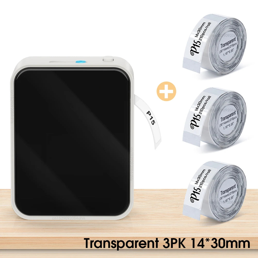 Simsiz Bluetooth Etiket Printeri – Portativ Termal Printer, Marklife P15 Mürəkkəbsiz Etiketləmə Cihazı, Mini Etiket Hazırlayan Printer, P15 Stiker Printeri.