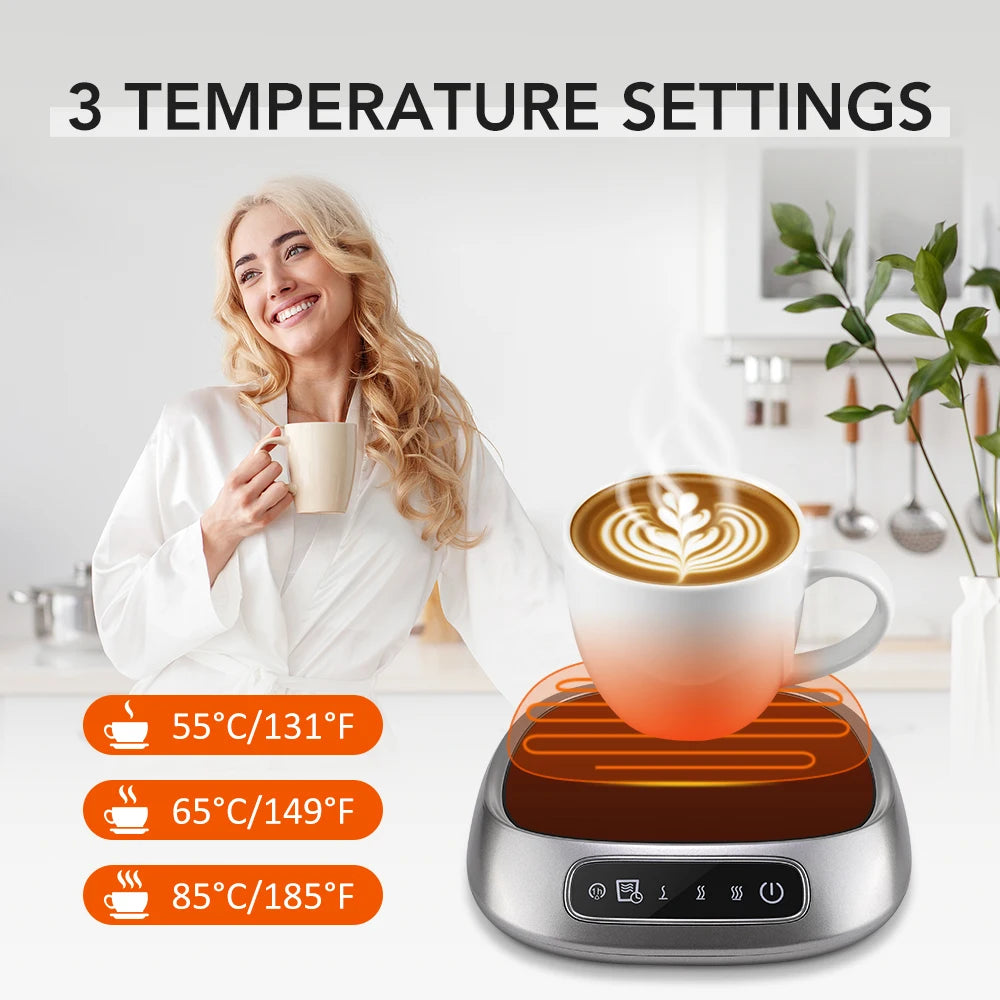 Qəhvə Fincanı İsitmə Cihazı – Ev və Ofis üçün Elektrikli Fincan Qızdırıcısı, Sabit Temperatur Saxlama Funksiyası, İsti Çay, Qəhvə, Süd və Su üçün İsitmə Altlığı.