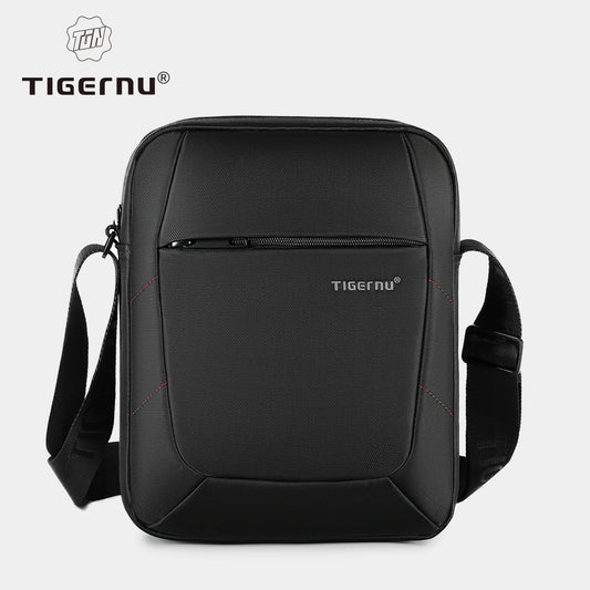 Tigernu Brend Kişi Çarpaz Çanta – Kişilər üçün Çiyin Çantası, Su Sıçramasına Davamlı Neylon Mini iPad Çantası, Tənzimlənən Çiyin Kəmərli, Biznes üçün Uyğun Çanta.