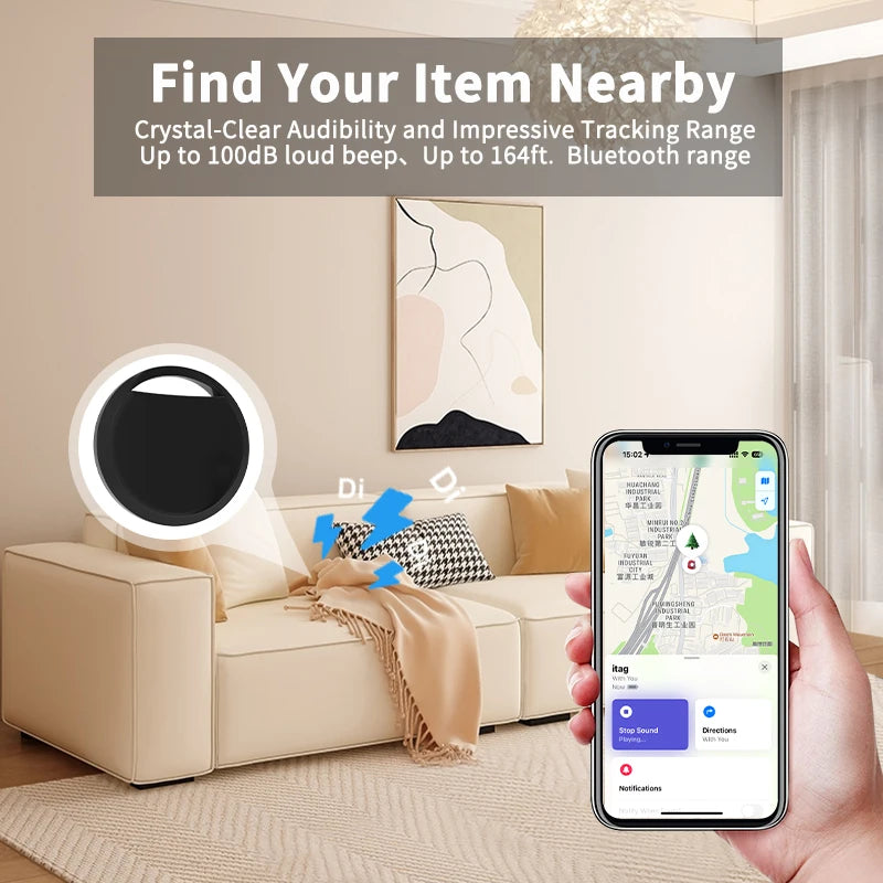 1/2/4 ədəd İtirməyə Qarşı İzləyici – Apple AirTag Alternativi, “Find My” vasitəsilə Bluetooth GPS İzləyicisi, Baqaj üçün, iOS MFi uyğun, Açar Tapıcı.