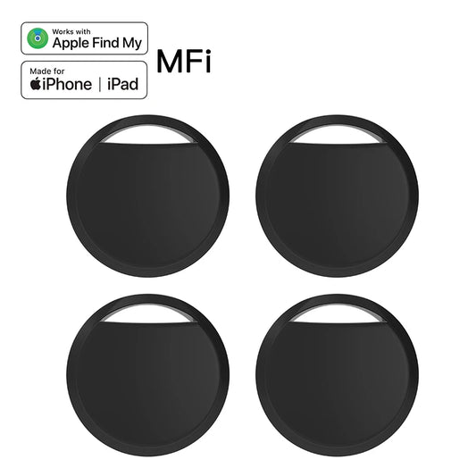 1/2/4 ədəd İtirməyə Qarşı İzləyici – Apple AirTag Alternativi, “Find My” vasitəsilə Bluetooth GPS İzləyicisi, Baqaj üçün, iOS MFi uyğun, Açar Tapıcı.