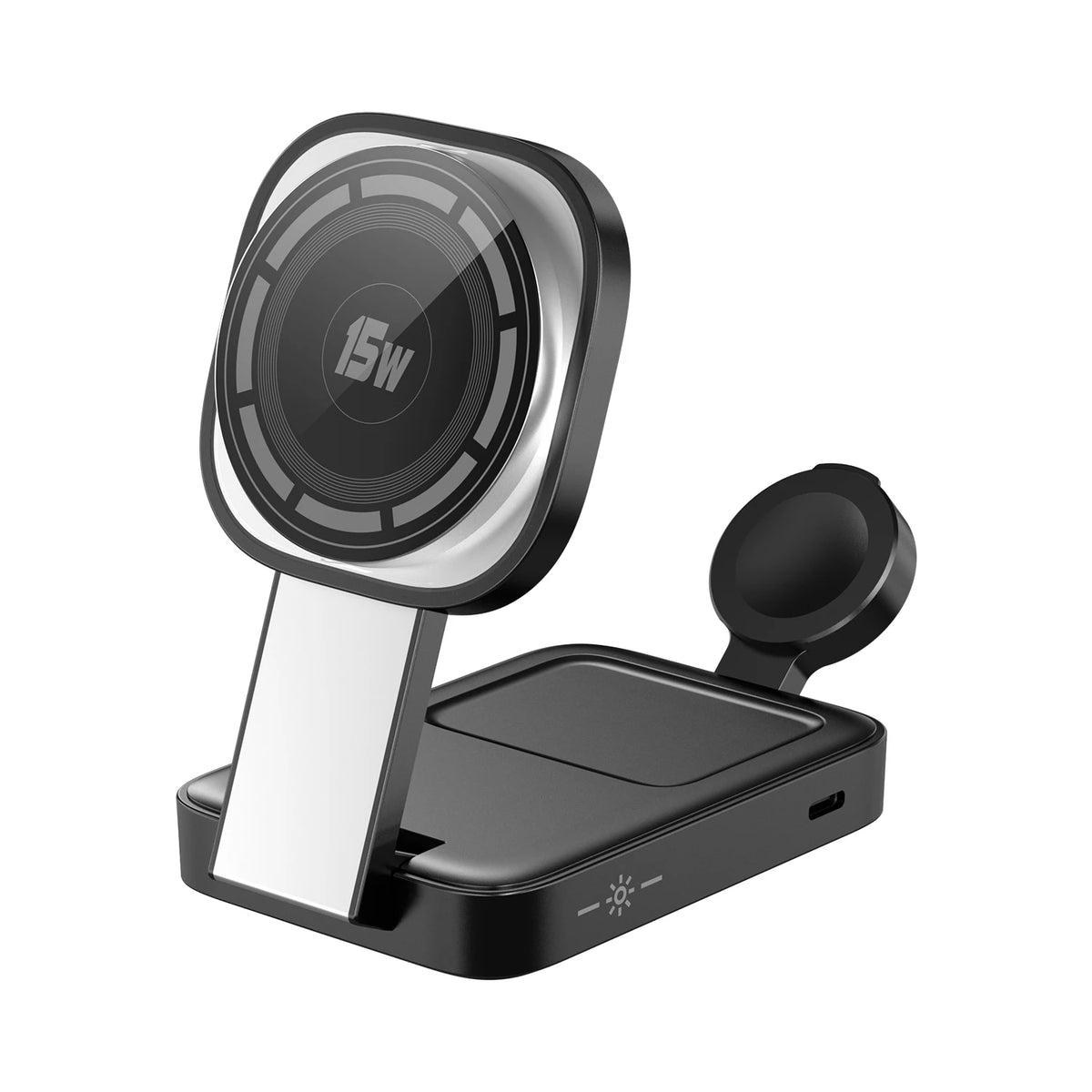 3-ü 1-də Qatlana Bilən Şarj Stansiyası – Sürətli Maqnitli Simsiz Şarj Cihazı və Stend, iPhone 17/16/15/14/13/12, Apple Watch 8/7/6 və AirPods Pro üçün.