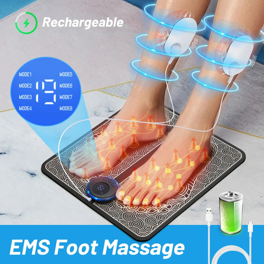 Elektrikli EMS Ayaq Masaj Cihazı – Qatlana Bilən Masaj Döşəyi, Əzələ Stimulyasiyası, Ayaqları Rahatlaşdırmaq üçün Masaj və Ağrı Azaltma Funksiyası, Dropshipping üçün Uyğun.
