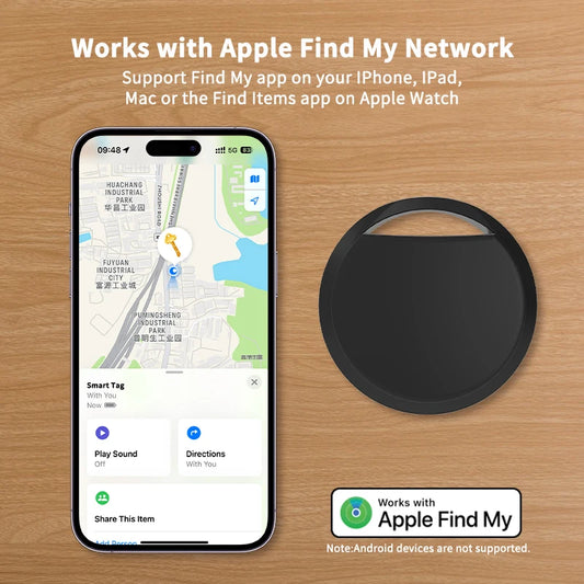 1/2/4 ədəd İtirməyə Qarşı İzləyici – Apple AirTag Alternativi, “Find My” vasitəsilə Bluetooth GPS İzləyicisi, Baqaj üçün, iOS MFi uyğun, Açar Tapıcı.