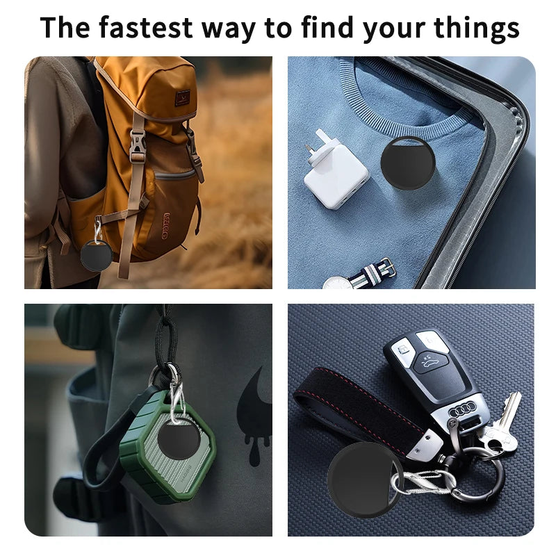 1/2/4 ədəd İtirməyə Qarşı İzləyici – Apple AirTag Alternativi, “Find My” vasitəsilə Bluetooth GPS İzləyicisi, Baqaj üçün, iOS MFi uyğun, Açar Tapıcı.