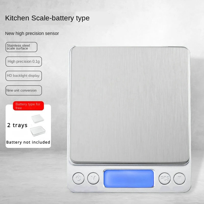 Rəqəmsal Mətbəx Tərəzisi – Mini Cib Tipli, Paslanmayan Poladdan, Yüksək Dəqiqlikli Elektron Tərəzi, Zinət Əşyaları, Qızıl və Qram Ölçmək üçün, 0,1 q–3000 q Çəki Ölçmə.
