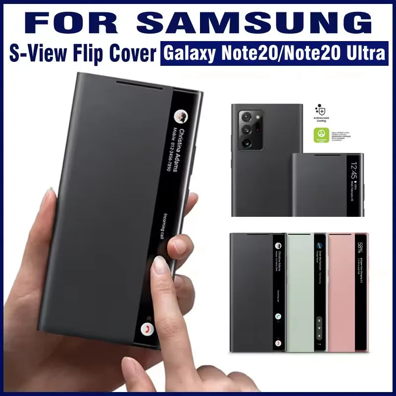 Samsung üçün Güzgülü Smart View Flip Qab – Galaxy Note 20 Ultra və Note 20 5G üçün.