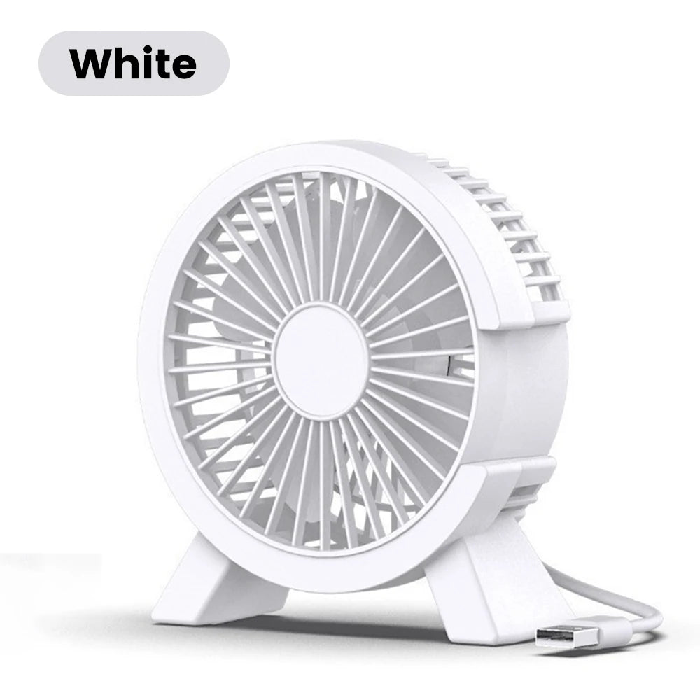 Mini USB ilə Doldurulan Stolüstü Ventilyator – Portativ USB Kiçik Fan, Tələbə Yataqxanası, Kompüter, Ev və Ofis Masası üçün Yay Aksesuarı.