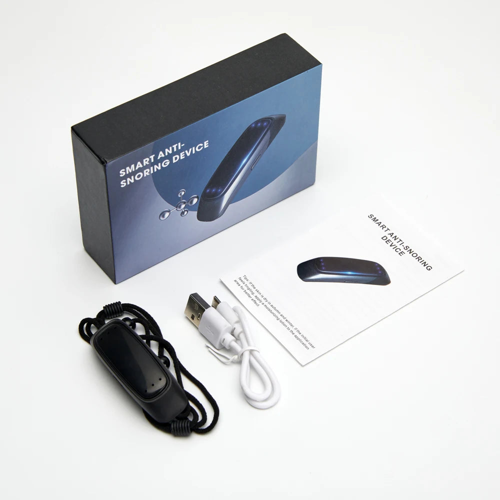 EMS Nəbzli Xorultu Əleyhinə Cihaz – Portativ və Rahat, Yaxşı Yuxu üçün Xorultunu Dayandıran Sağlamlıq Cihazı, Yuxu Apnesinə Köməkçi, USB ilə Doldurulan Ağıllı Xorultu Əleyhinə Qurğu.