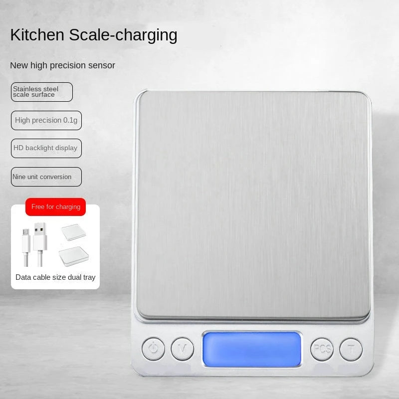 Rəqəmsal Mətbəx Tərəzisi – Mini Cib Tipli, Paslanmayan Poladdan, Yüksək Dəqiqlikli Elektron Tərəzi, Zinət Əşyaları, Qızıl və Qram Ölçmək üçün, 0,1 q–3000 q Çəki Ölçmə.