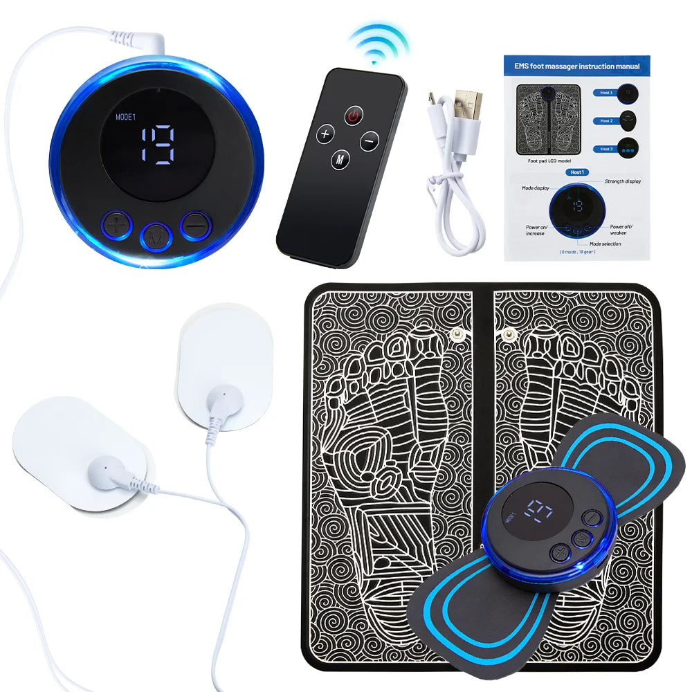 Elektrikli EMS Ayaq Masaj Cihazı – Qatlana Bilən Masaj Döşəyi, Əzələ Stimulyasiyası, Ayaqları Rahatlaşdırmaq üçün Masaj və Ağrı Azaltma Funksiyası, Dropshipping üçün Uyğun.