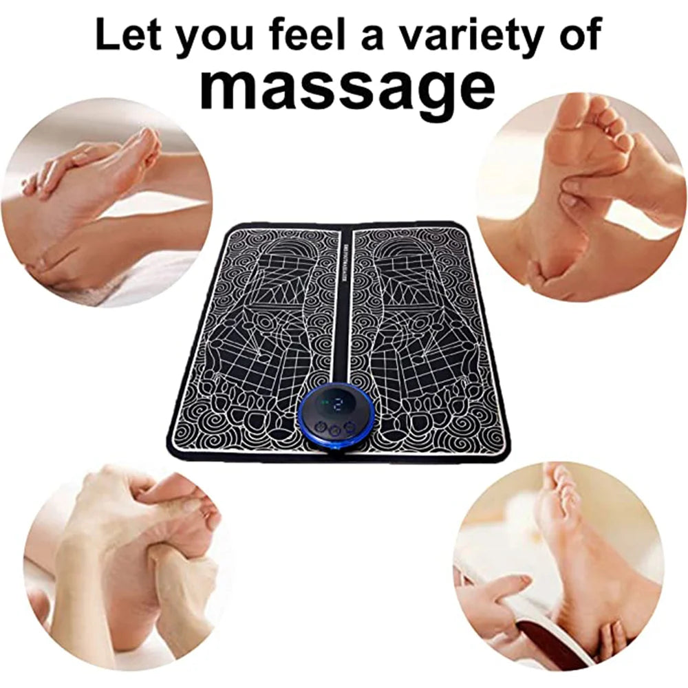 Elektrikli EMS Ayaq Masaj Cihazı – Qatlana Bilən Masaj Döşəyi, Əzələ Stimulyasiyası, Ayaqları Rahatlaşdırmaq üçün Masaj və Ağrı Azaltma Funksiyası, Dropshipping üçün Uyğun.
