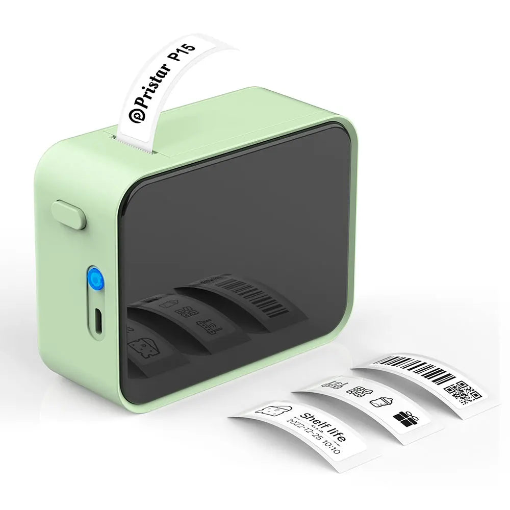 Simsiz Bluetooth Etiket Printeri – Portativ Termal Printer, Marklife P15 Mürəkkəbsiz Etiketləmə Cihazı, Mini Etiket Hazırlayan Printer, P15 Stiker Printeri.