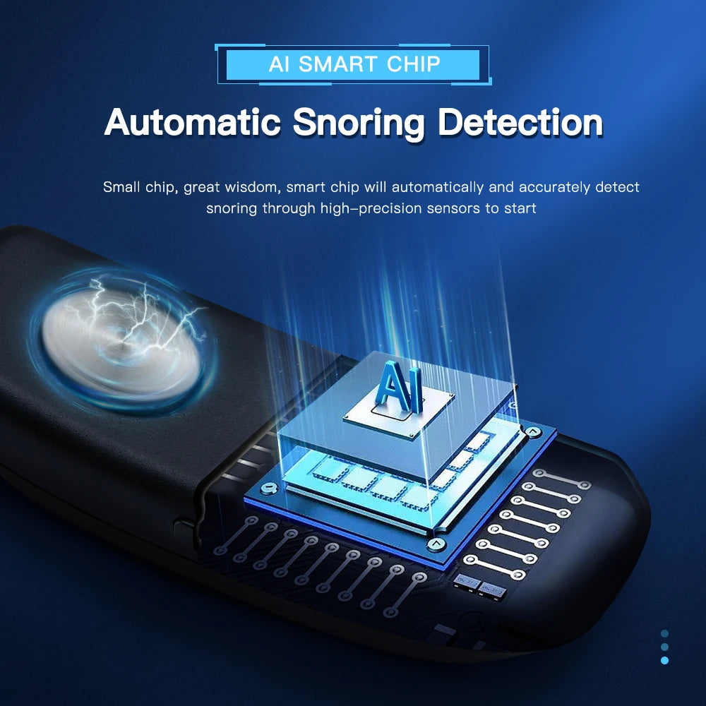 EMS Nəbzli Xorultu Əleyhinə Cihaz – Portativ və Rahat, Yaxşı Yuxu üçün Xorultunu Dayandıran Sağlamlıq Cihazı, Yuxu Apnesinə Köməkçi, USB ilə Doldurulan Ağıllı Xorultu Əleyhinə Qurğu.