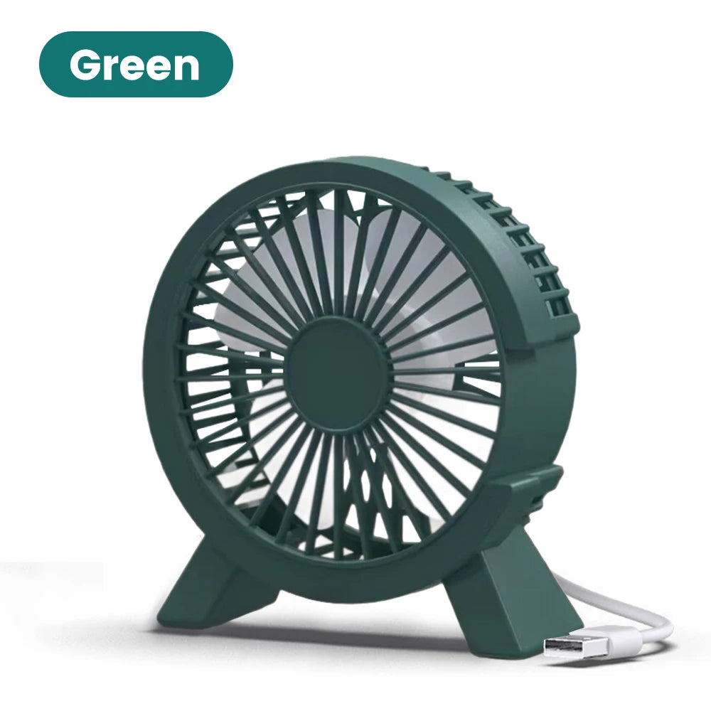 Mini USB ilə Doldurulan Stolüstü Ventilyator – Portativ USB Kiçik Fan, Tələbə Yataqxanası, Kompüter, Ev və Ofis Masası üçün Yay Aksesuarı.