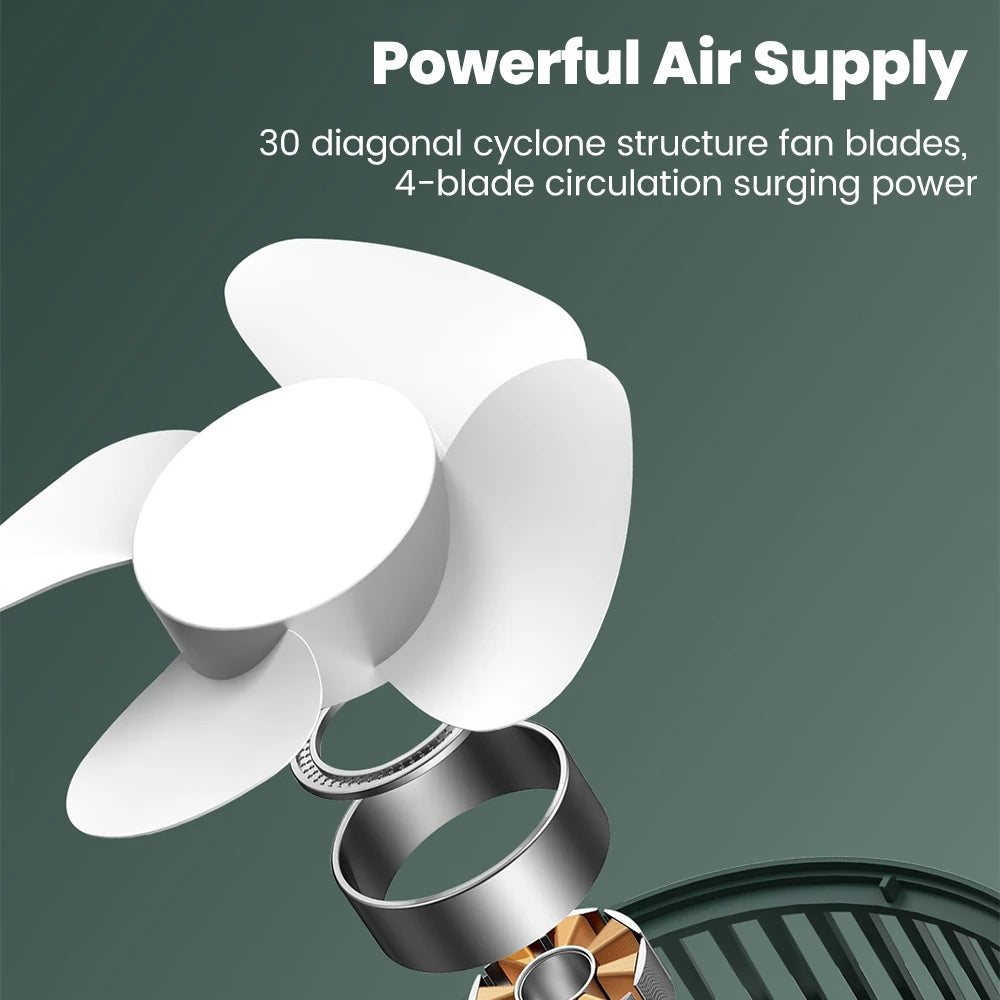 Mini USB ilə Doldurulan Stolüstü Ventilyator – Portativ USB Kiçik Fan, Tələbə Yataqxanası, Kompüter, Ev və Ofis Masası üçün Yay Aksesuarı.