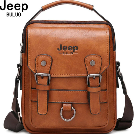 JEEP BULUO Çoxfunksiyalı Biznes Çantası – Kişilər üçün Yeni Model Çiyin Çantası, Böyük Tutumlu Dəri Messenger Çantası, Çarpaz Taxılan, Böyük Ölçülü.