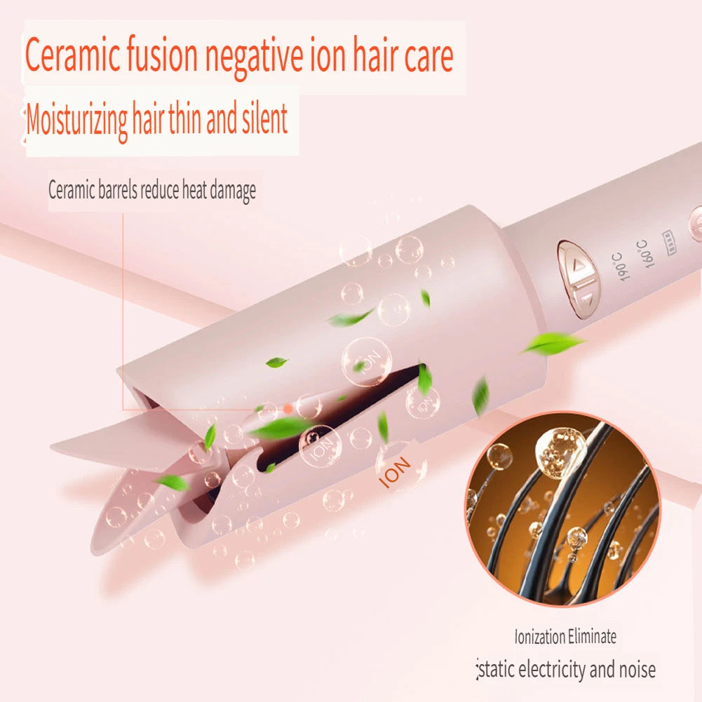 Hatteker Avtomatik Buruq Saç Maşası – Simsiz, 25 mm, Mənfi İon Texnologiyalı Saç Formalaşdırıcı Cihaz, Salon və Peşəkar İstifadə üçün, USB ilə Doldurulan.