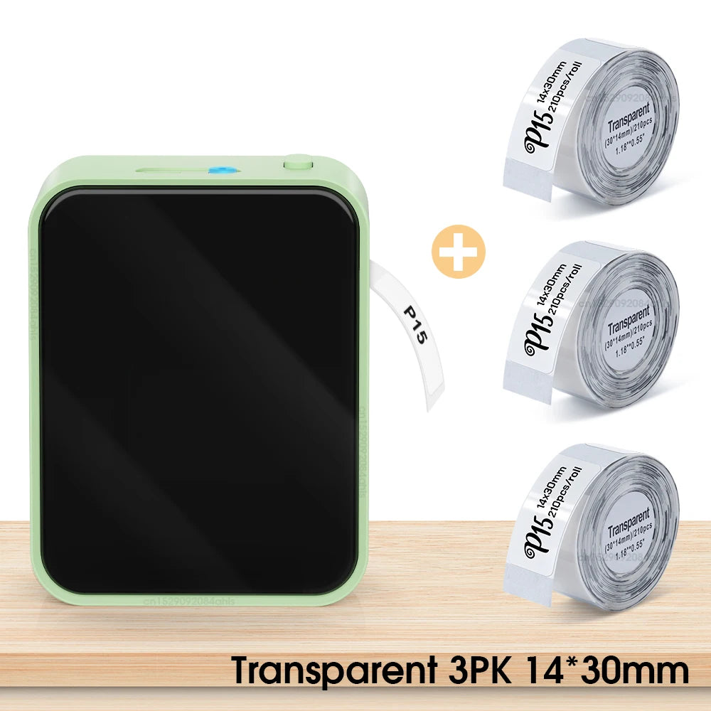Simsiz Bluetooth Etiket Printeri – Portativ Termal Printer, Marklife P15 Mürəkkəbsiz Etiketləmə Cihazı, Mini Etiket Hazırlayan Printer, P15 Stiker Printeri.