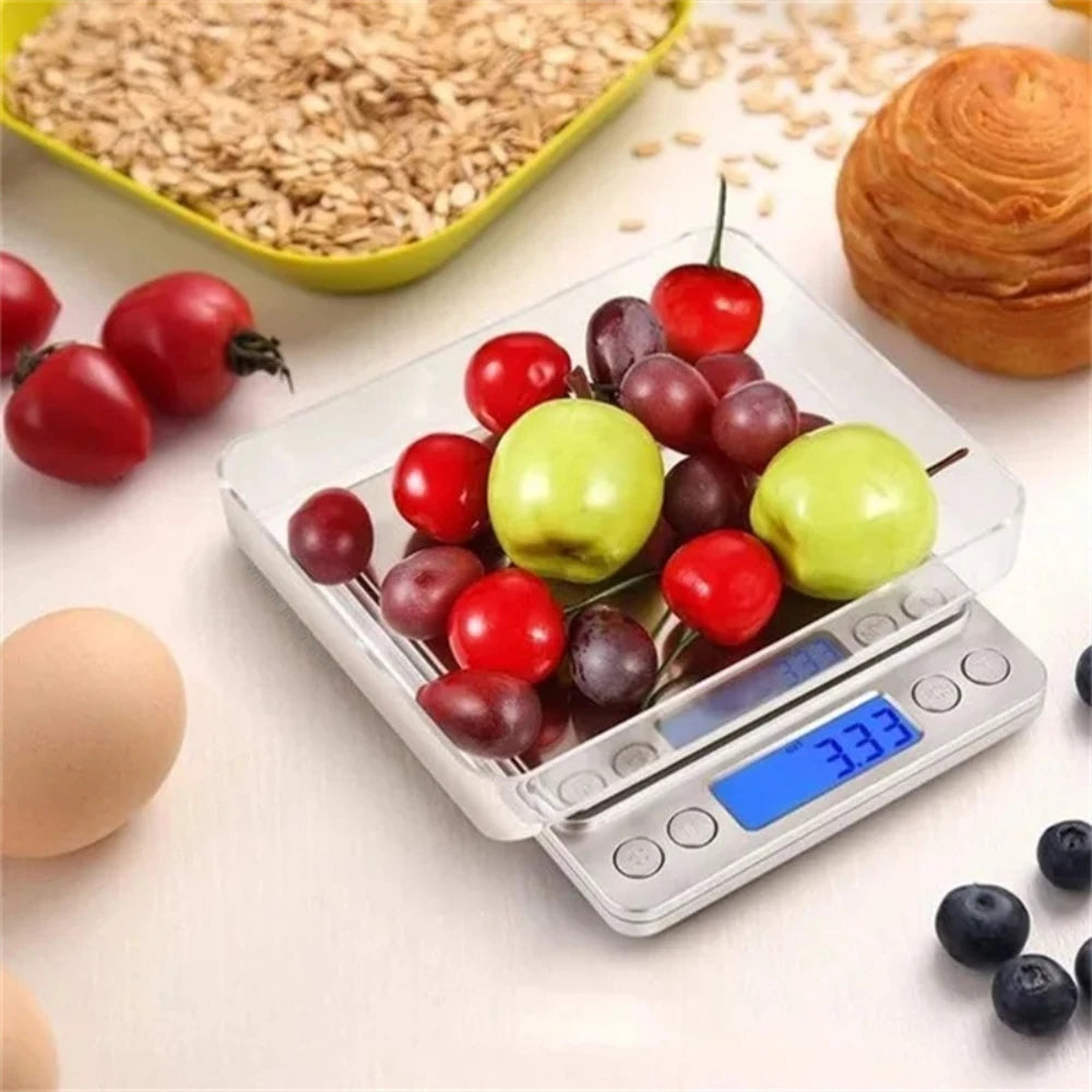 Rəqəmsal Mətbəx Tərəzisi – Mini Cib Tipli, Paslanmayan Poladdan, Yüksək Dəqiqlikli Elektron Tərəzi, Zinət Əşyaları, Qızıl və Qram Ölçmək üçün, 0,1 q–3000 q Çəki Ölçmə.