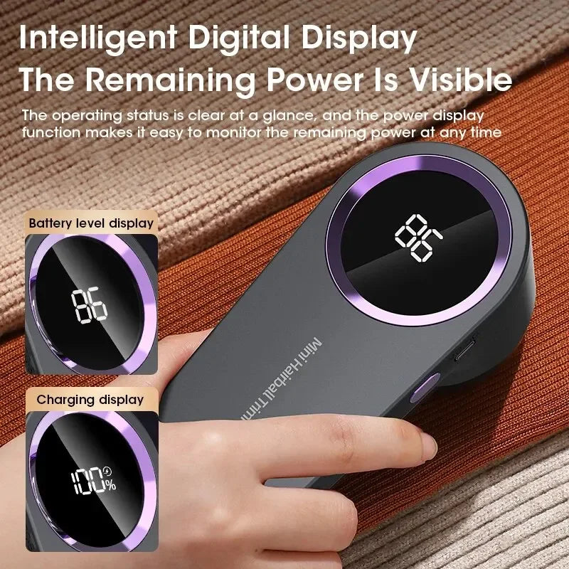 Paltar Tüklərini Təmizləyən Cihaz – LED Ekranlı Elektrik Tük və Topa Təmizləyici, USB ilə Doldurulan, Sviter və Parçalar üçün Tük Təmizləyici, Dropshipping üçün Uyğun.